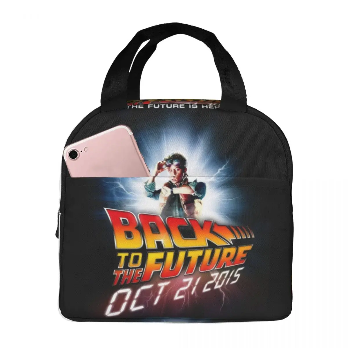 Back To The Future Insulated Lunch Bags for Outdoor Picnic Science Fiction Comedy Tv Movie Resuable Cooler Thermal Bento Box