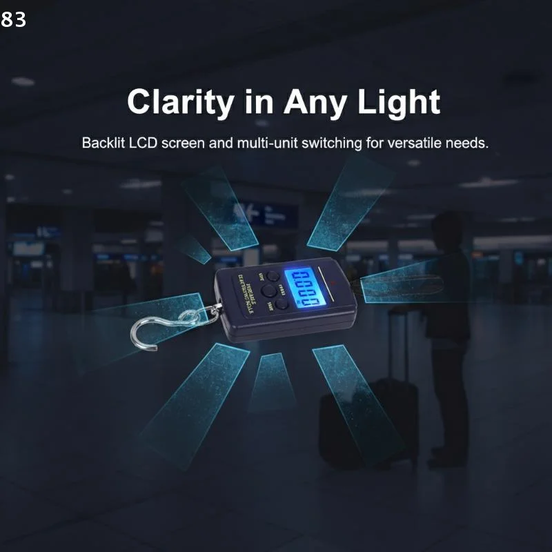 

40kg Multifunctional Mini Electronic Digital Portable Hanging Scale Weighs Tool For Fishing Luggage Suitcase Travel Hook Scales