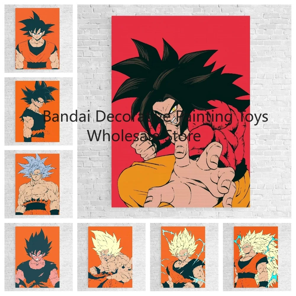 Anime Super Saiyan Goku Vegeta HD Canvas Painting Poster Wall Art Print Dragon Ball Pictures Classic Home Decor Bedroom No Frame