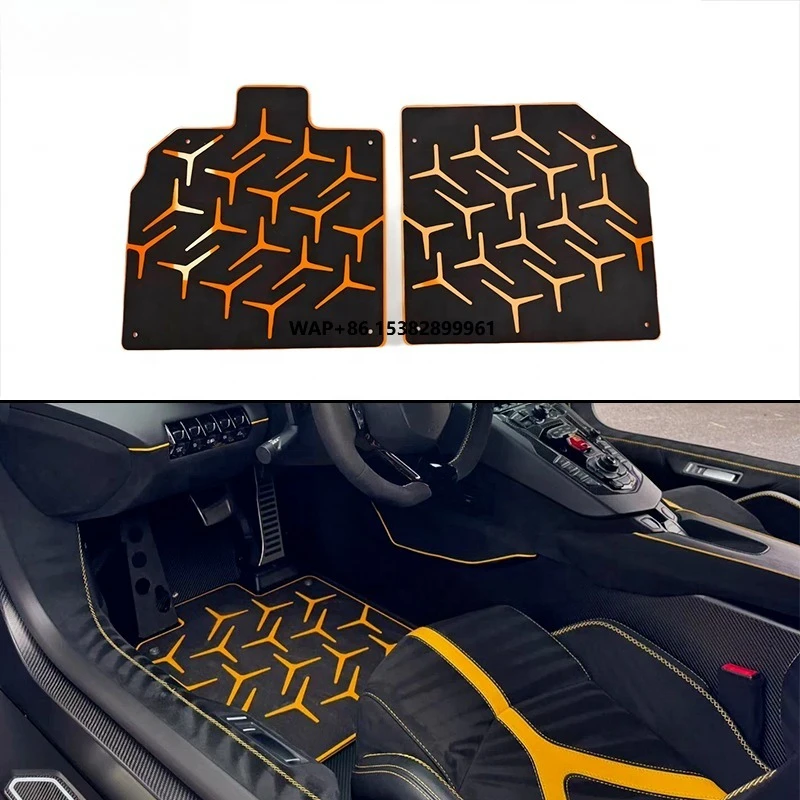 Real Carbon Fiber SVJ Floor Mat for Aventador LP700 Upgrade to SVJ Interior Parts Floor Mats