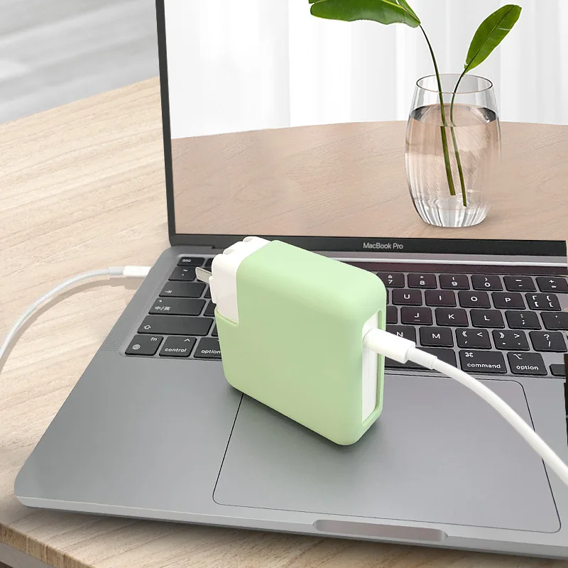 For Macbook Charger Protective Sleeve Laptop Power Adapter Silicone Sleeve 29 30 60 61 67 5 87 96 140w Charger Anti-shock Case