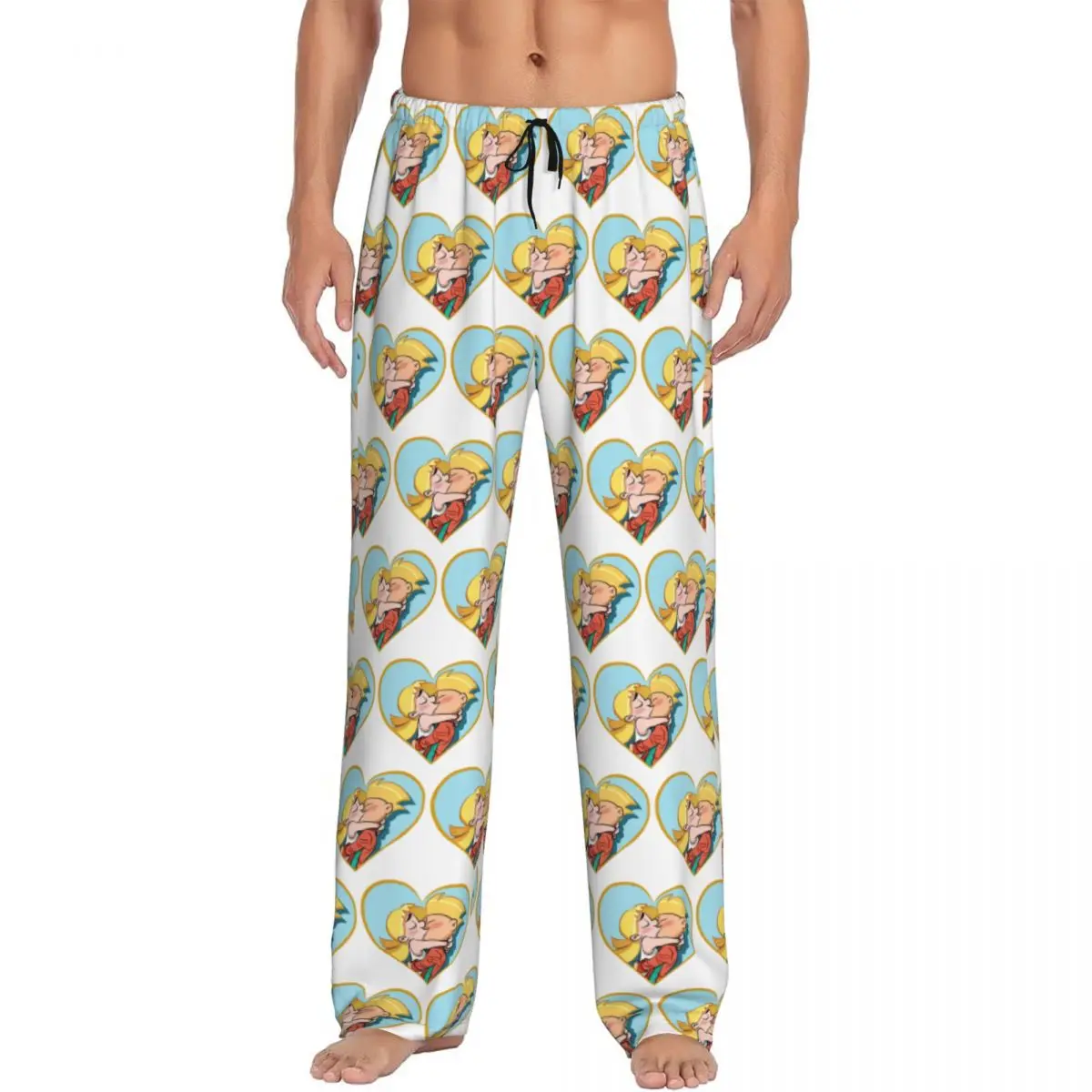 

Custom Hey Arnold Helga Pataki Cartoon Pajama Pants Men Sleepwear Sleep Lounge Bottoms with Pockets
