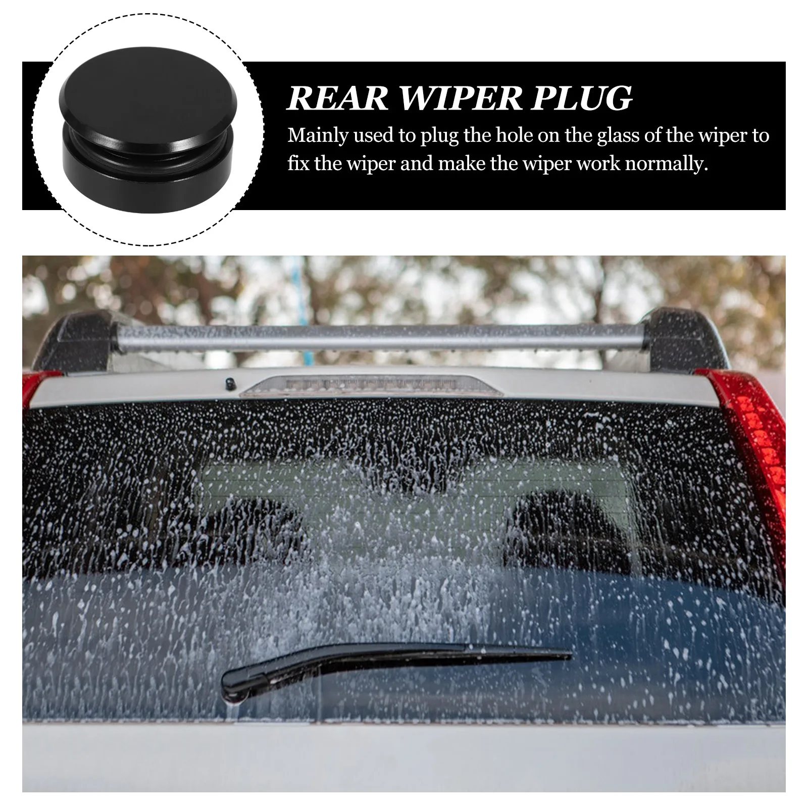 

Aluminum Rear Windshield Plug Easy Install Durable Car Accessory Replacement For Grommet Cover Blocking Cap Windshield Cap Car