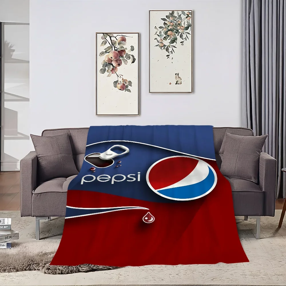 

Pepsi Cola Logo Throw Blanket Soft Plush Warm Comfortable Perfect for Sofa Living Room Office Bedroom
