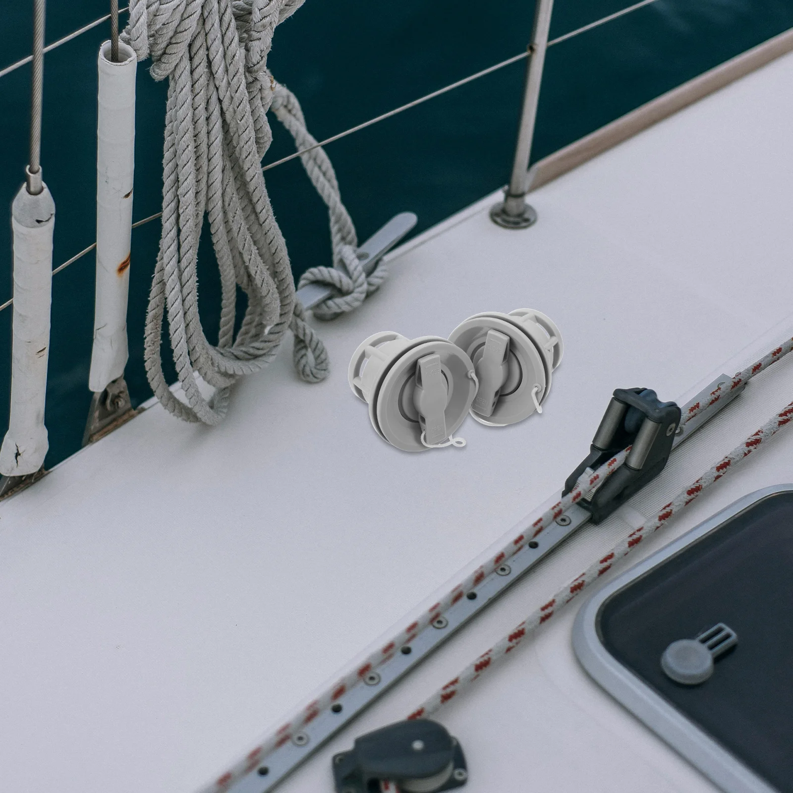 

2 set Double Seal 6-Groove Air Valve For Inflatable Boat Kayak Paddle Board Canoe Raft Replacement Black Durable Pvc Fast