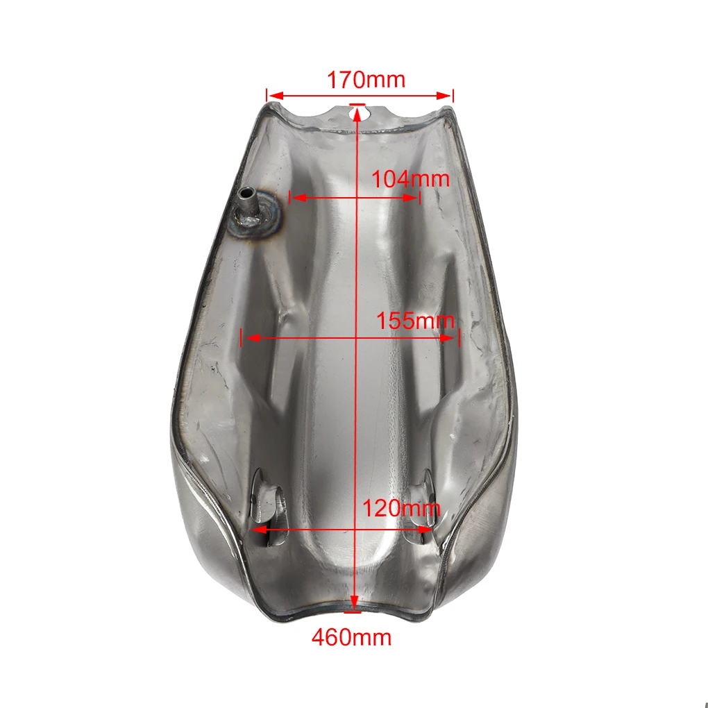 9L Universal Unpainted Motorcycle Gas Fuel Tank Oil Box Raw Bare Metal Cafe Racer Scrambler For CFMOTO Mandrill Acesssories