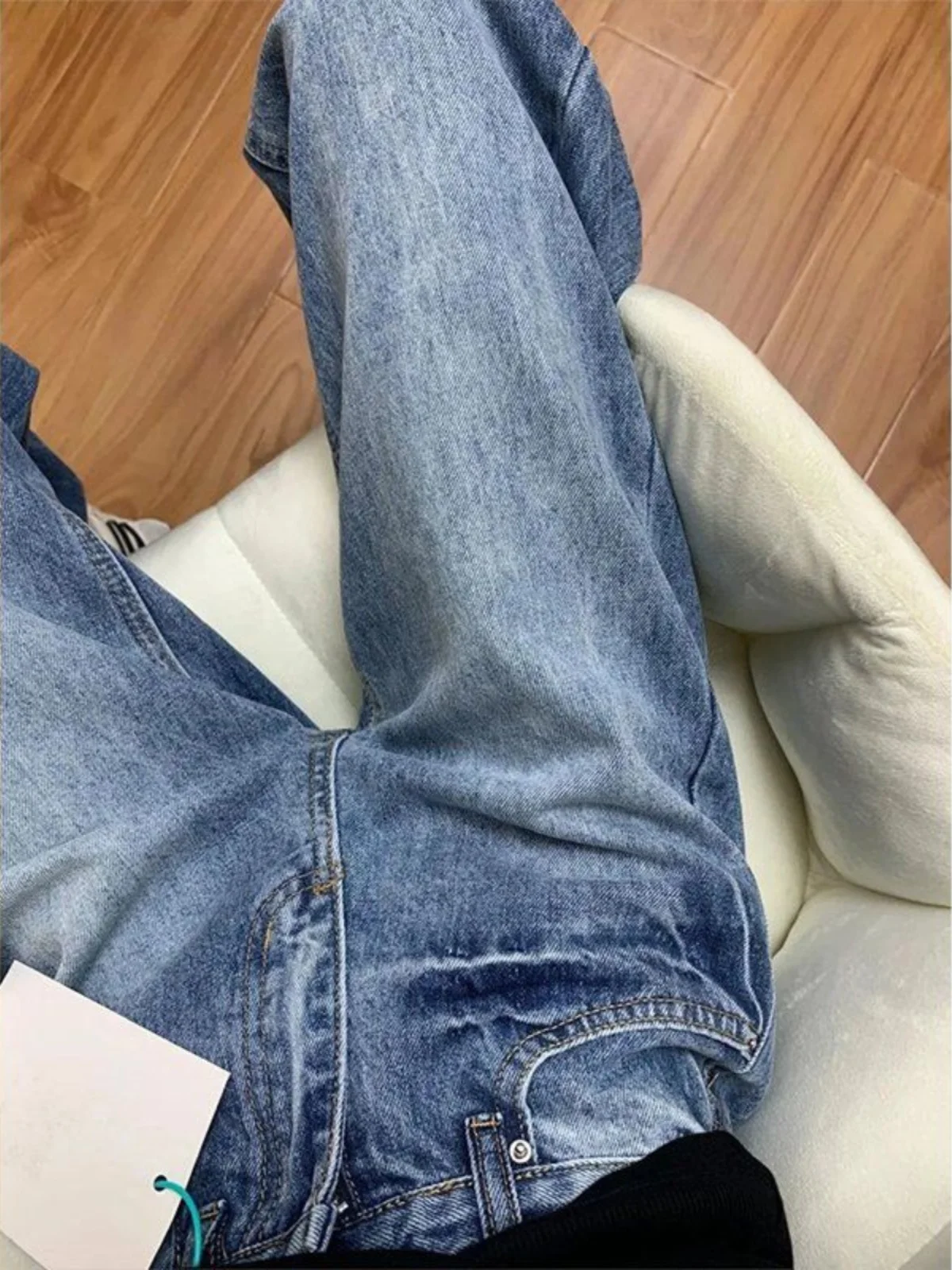 กางเกงยีนส์ผู้หญิง เสื้อผ้าผู้หญิงสำหรับออกกำลังกาย ฟิตเนส เล่นกีฬา เสื้อผ้าผู้หญิงสำหรับกิจกรรมกลางแจ้ง แฟชั่นเดนิม สวมใส่สบาย ระบายอากาศได้ดี