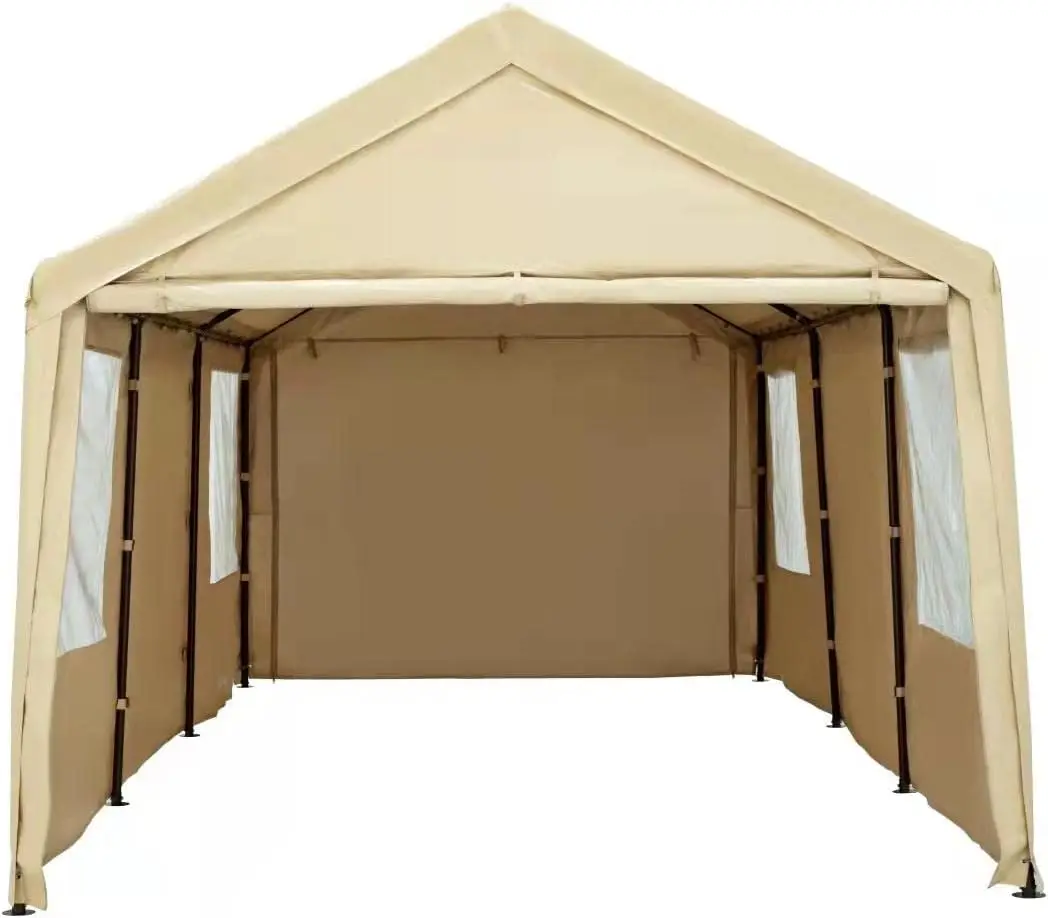 

Carport Canopy Heavy Duty Car Tent with Removable Sidewalls & Doors, Portable Car Port Garage Shelter for Boat, Party, Outdoor C