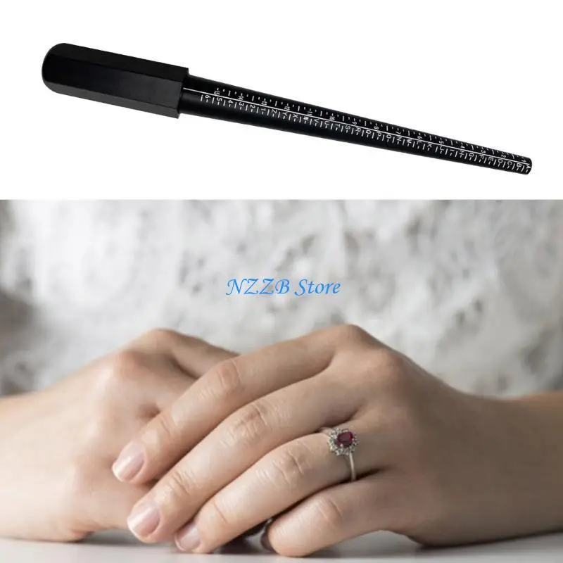 

T21F Jewelry Making Rings Sizer Measuring Tools Set with Plastic Finger Gauges