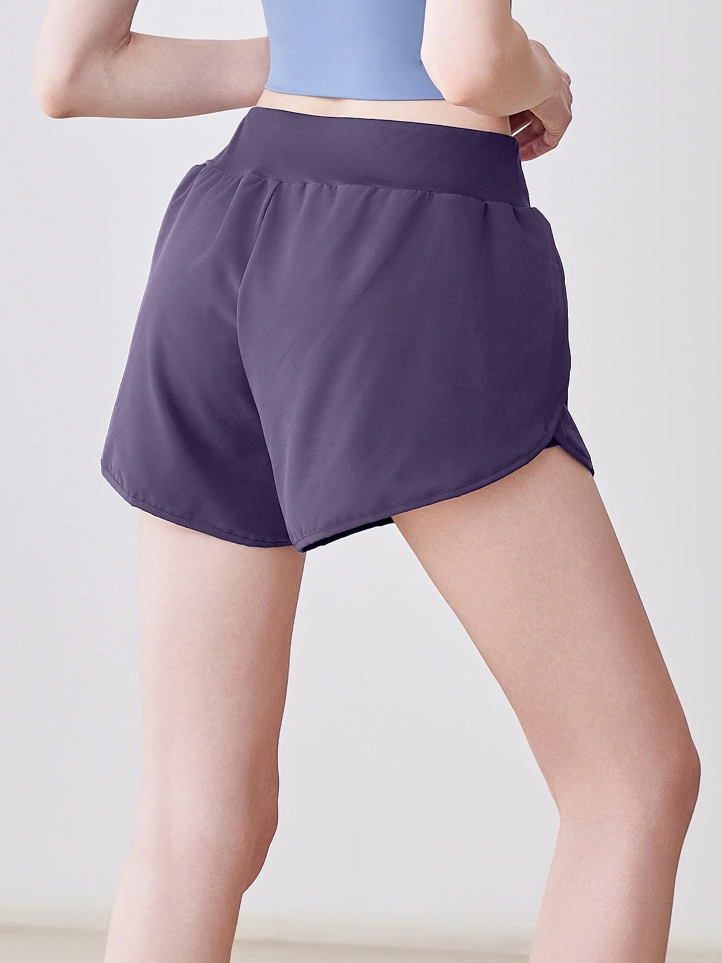 

Yoga Shorts High Waist Women Bright Sport Quick-Dry Side Training Detail Workout Running Elastic Tight-Fit Stretchy Print Modal