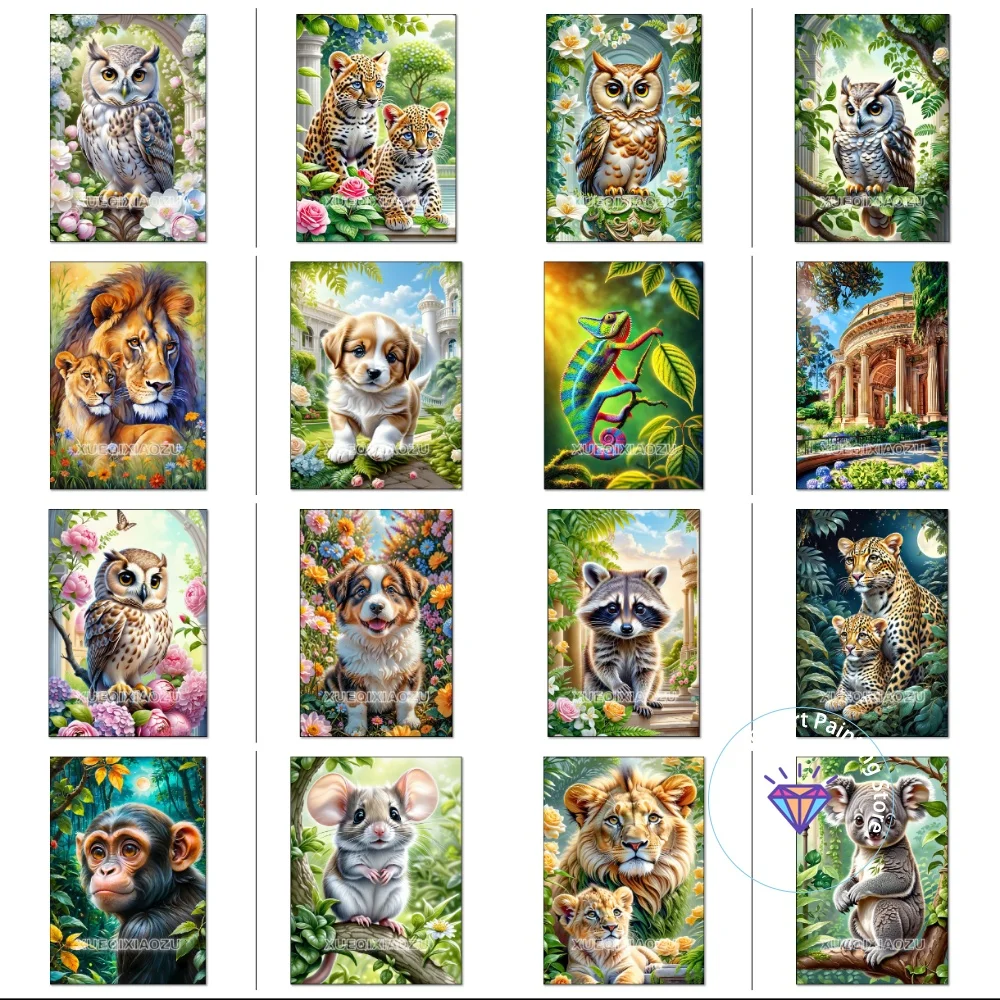 

New Lion Koala Owl Animal AB Diamond Painting Kit Square Round Diamond 5D DIY Cross Embroidery Handmade Art Gift Home Decor