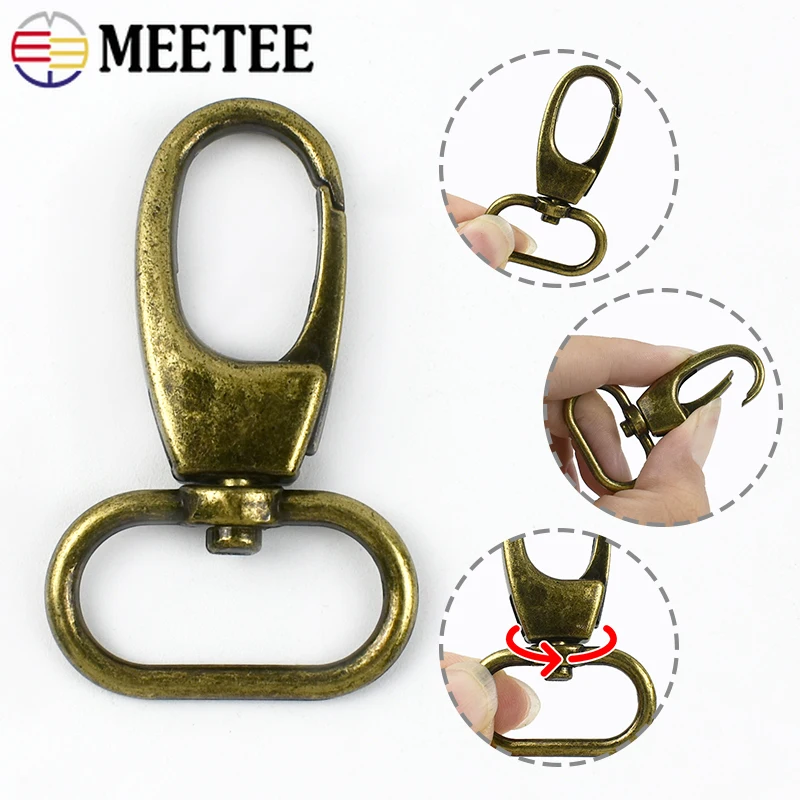 

10/20Pcs 20-38mm Metal Swivel Lobster Clasp Trigger Snap Hook for Handbag Strap Keychain Dog Collar Carabiner Connector Hardware