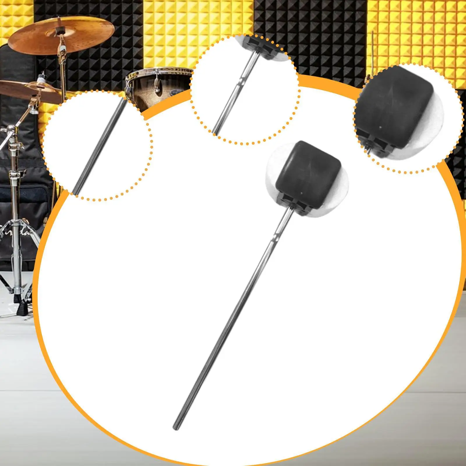 ورأى طبلة باص الخافق المهنية عمود معدني ورأى رئيس ركلة طبل الدواسات الخافق لممارسة الأداء مرحلة العرض الحي