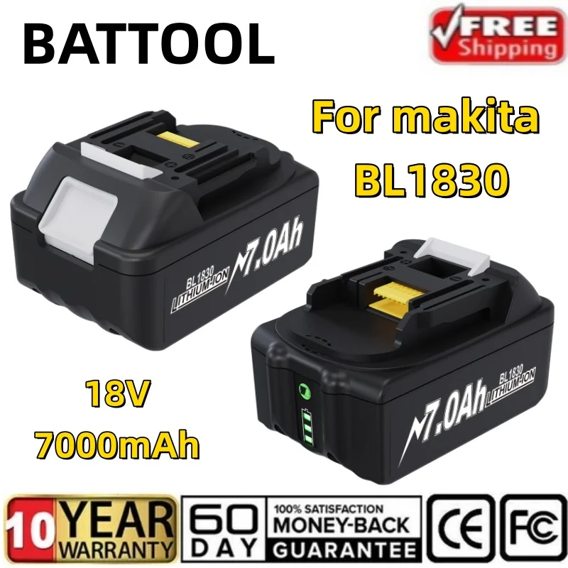 BATTOOL 18V Für Makita BL1830 7,0 Ah Akku Für Makita BL1830B BL1815 BL1860 BL1840B BL1850 Ersatz-Elektrowerkzeuge