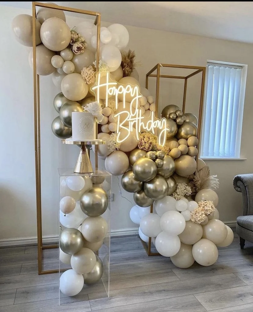 40 Stück nackte cremeweiße neutrale Luftballons, Chrom-Metall-Latex-Champagner-Luftballons für Boho-Geburtstag, Babyparty, Hochzeit, Party-Dekoration – Detail 13