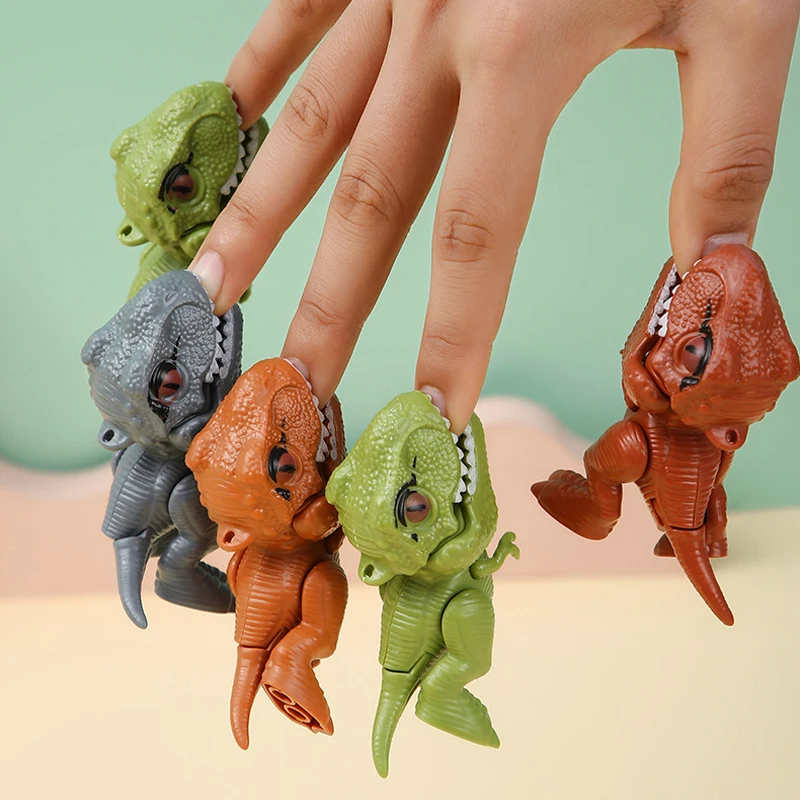 Biting Finger Dinosaurs Multi Joint Movable Mouths Dino Puppet Gags & Practical Joke Toys Creative Tyrannosaurus Model Gifts