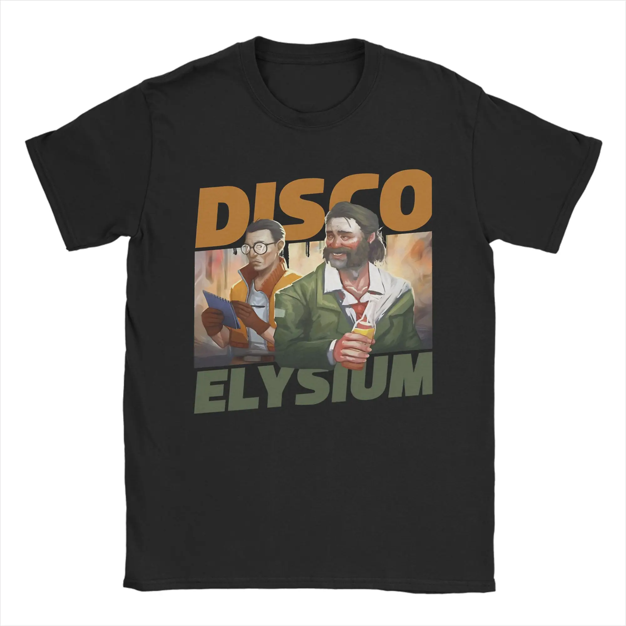 Men's Disco Elysium Gaming T Shirt  Pure Cotton Tops Funny Short Sleeve Round Neck Tees Summer T-Shirts