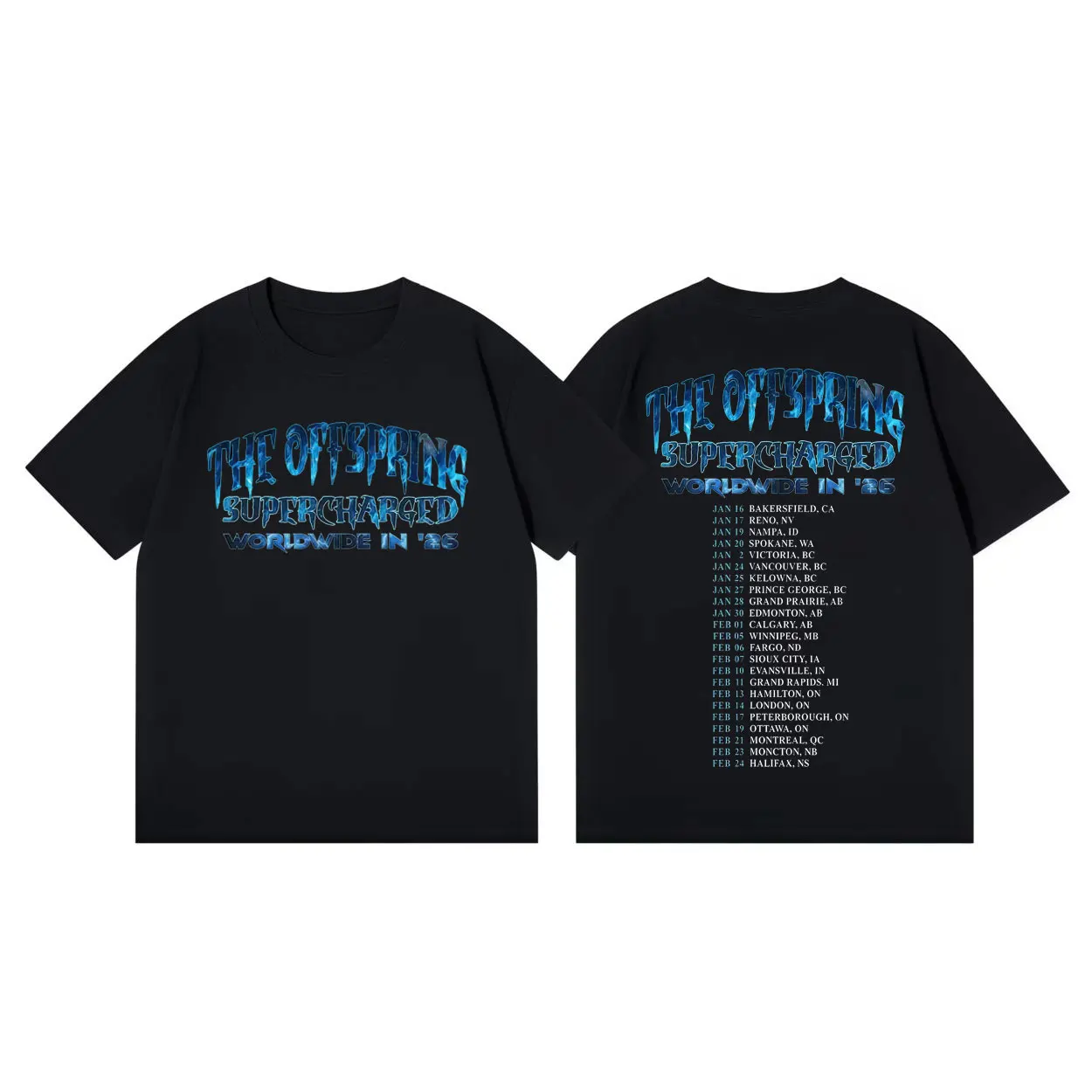 

The Offspring Tour 2026 Merch T-shirts Men Women Clothing Punk Rock Short Sleeve T-shirt Summer Fashion Casual Oversized T Shirt