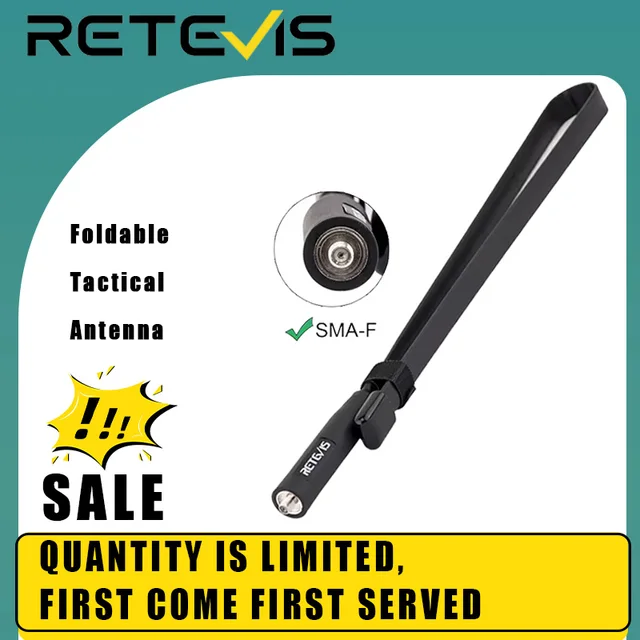 Antena do radiotelefonu Retevis HA02 Składana antena taktyczna do radia SMA-F dla Baofeng UV 5R BF888S Quansheng UV K5K6 Retevis H777