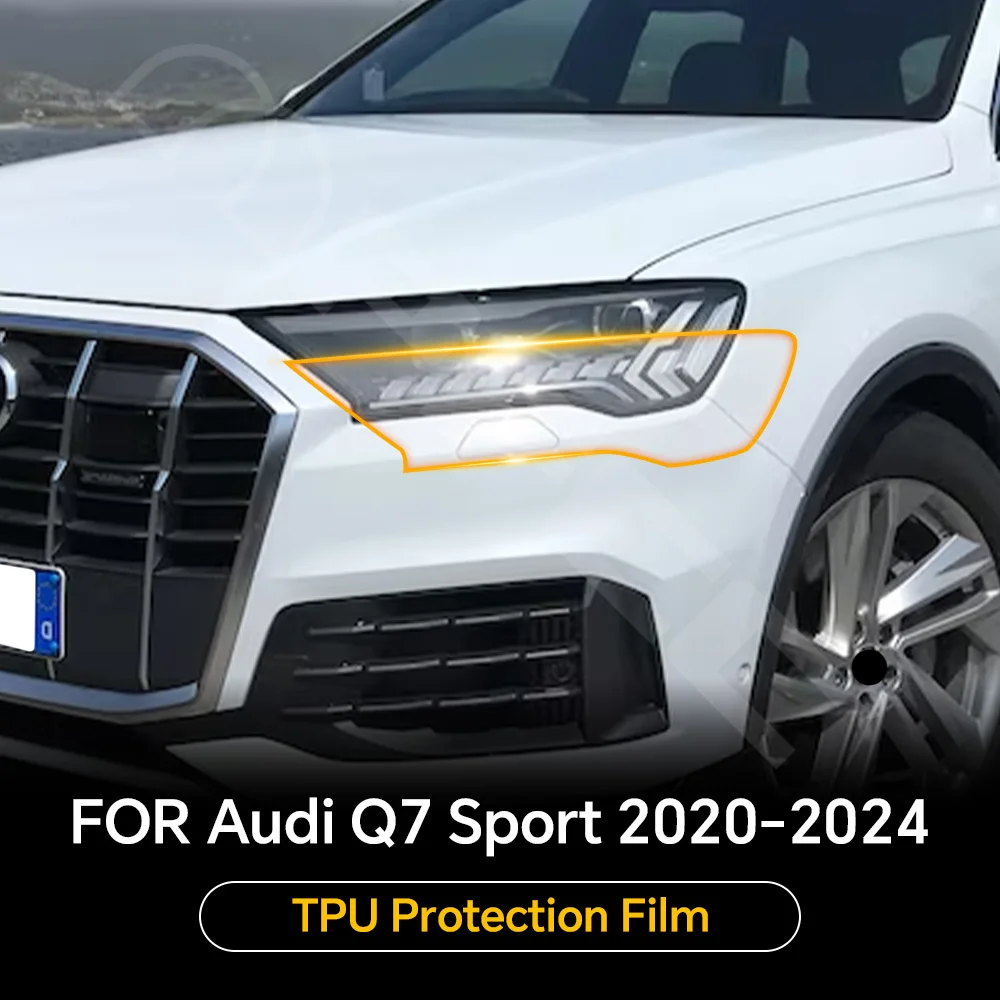 

Headlight Rearview TPU Protective Film For Audi Q7 Sport 2020-2024 Pre-cut PPF Clear Bra Anti-scratch Invisible Repairable Cover