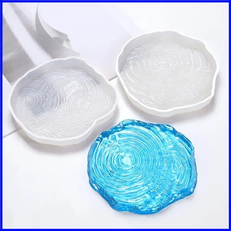 

Creative Ripple UV Crystal Epoxy Resin Mold Cup Mat Tray Silicone Mo
