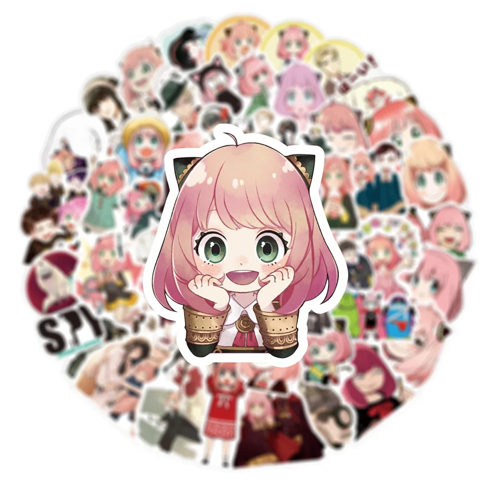 10/30/50/100pcs Anime SPY×FAMILY Stickers Cute Anya Yor Cartoon Sticker for Kids Toy Phone Notebook Suitcase Fun Graffiti Decal