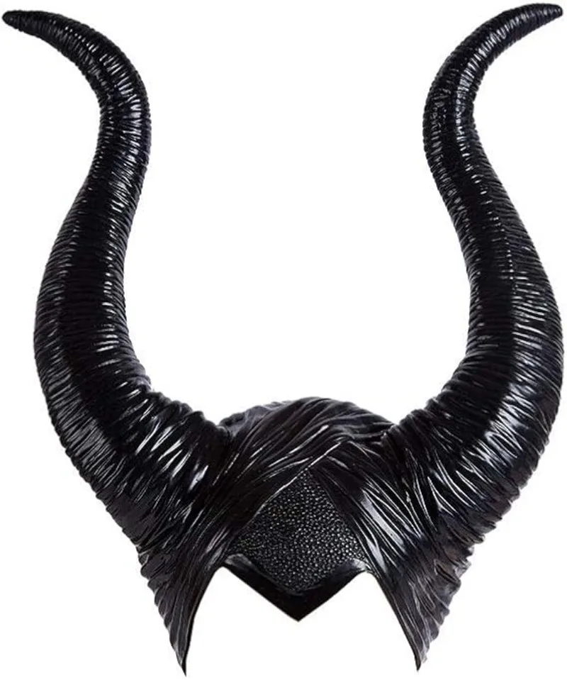 Maleficent Horns Headband Masque Party Headpiece Black Long Queen Horns Hat Cosplay Costume Headdress for Women Gothic Evil Hat