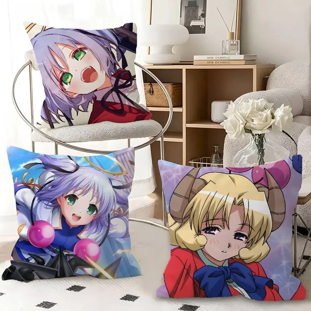 1pc Bludgeoning Angel Dokuro-chan Pillow Case Fashion Square Pillowcase Bedroom Sofa Room Ins Decoration Leisure