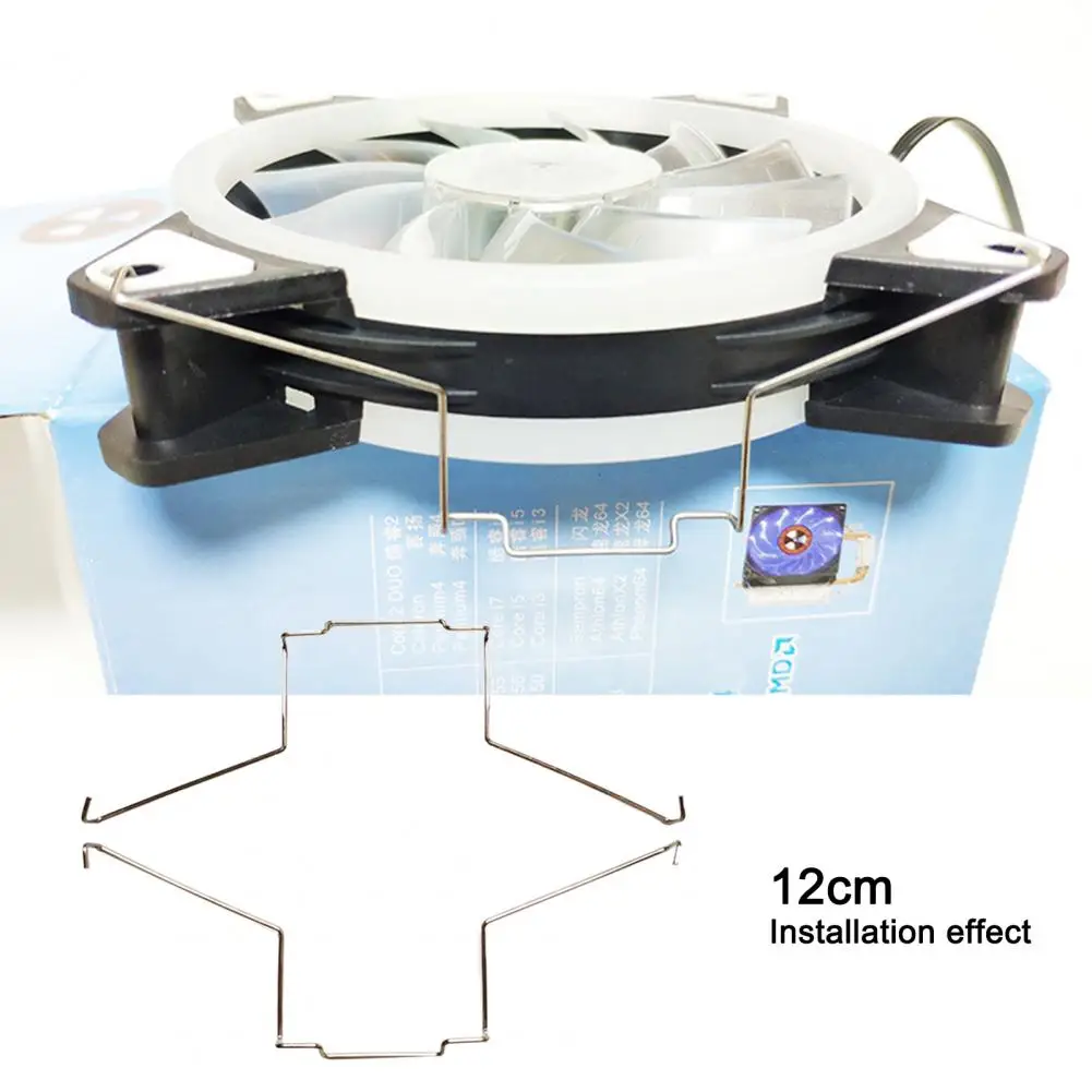 Lightweight Cooling Fan Clip, caixa do computador radiador Fastener, excelentes acessórios, 1 par