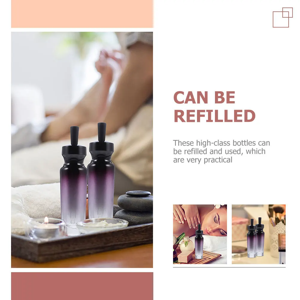 

2Pcs Glass Dropper Bottles Essential Oil Container Durable Small Empty Bottles for Travel Perfume Sample Dispenser