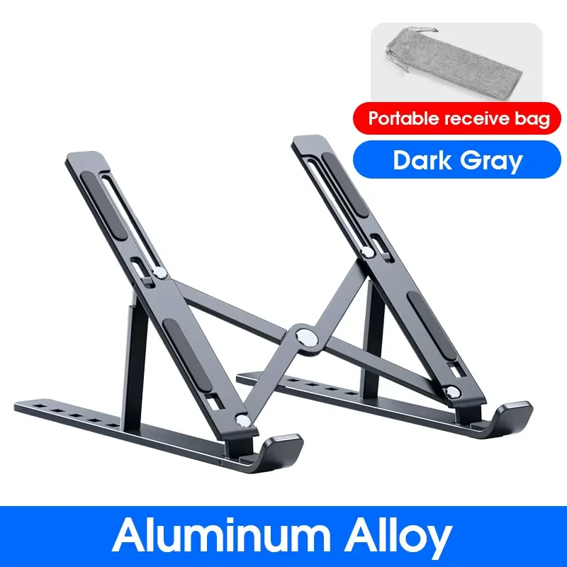YYLM N8 Laptop-Ständer aus Aluminium für MacBook, verstellbar, tragbar, mehr Stufe, Laptop-Ständer, Kühlständer, faltbarer Notebook-Halter – Detail 2