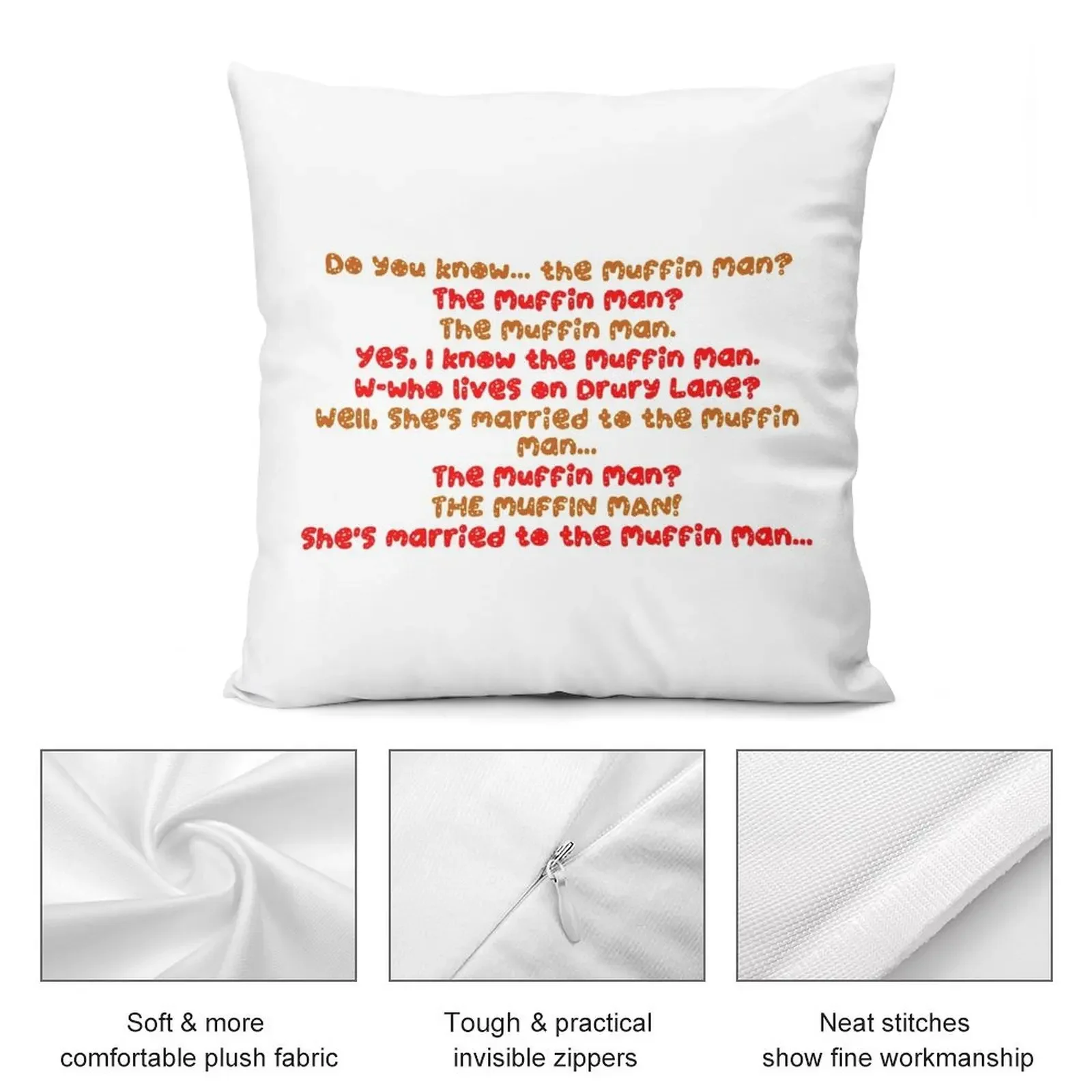 Do You Know The Muffin Man? Throw Pillow Christmas Pillows christmas cushions covers pillow