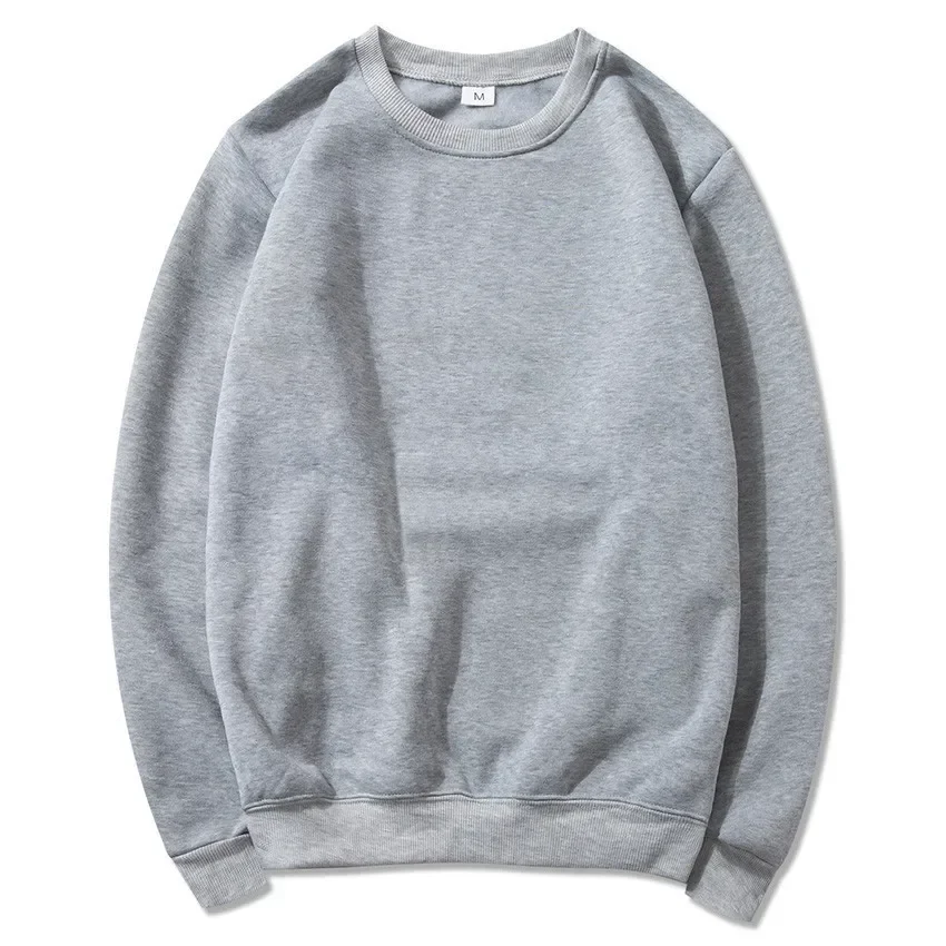 Einfache Rundhals-Sweatshirts für Herren und Damen, Frühling und Herbst, warme, bequeme, mit Fleece gefütterte Pullover-Oberteile, sportliche, lässige, locker sitzende Pullover – Detail 22