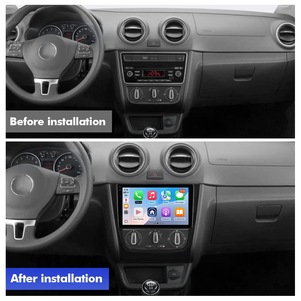 Qualcomm Android 13 car radio For Volkswagen Gol Saveiro Voyage 2009-2016 Multimedia Video Player GPS CarPlay auto 4G+wifi 2K