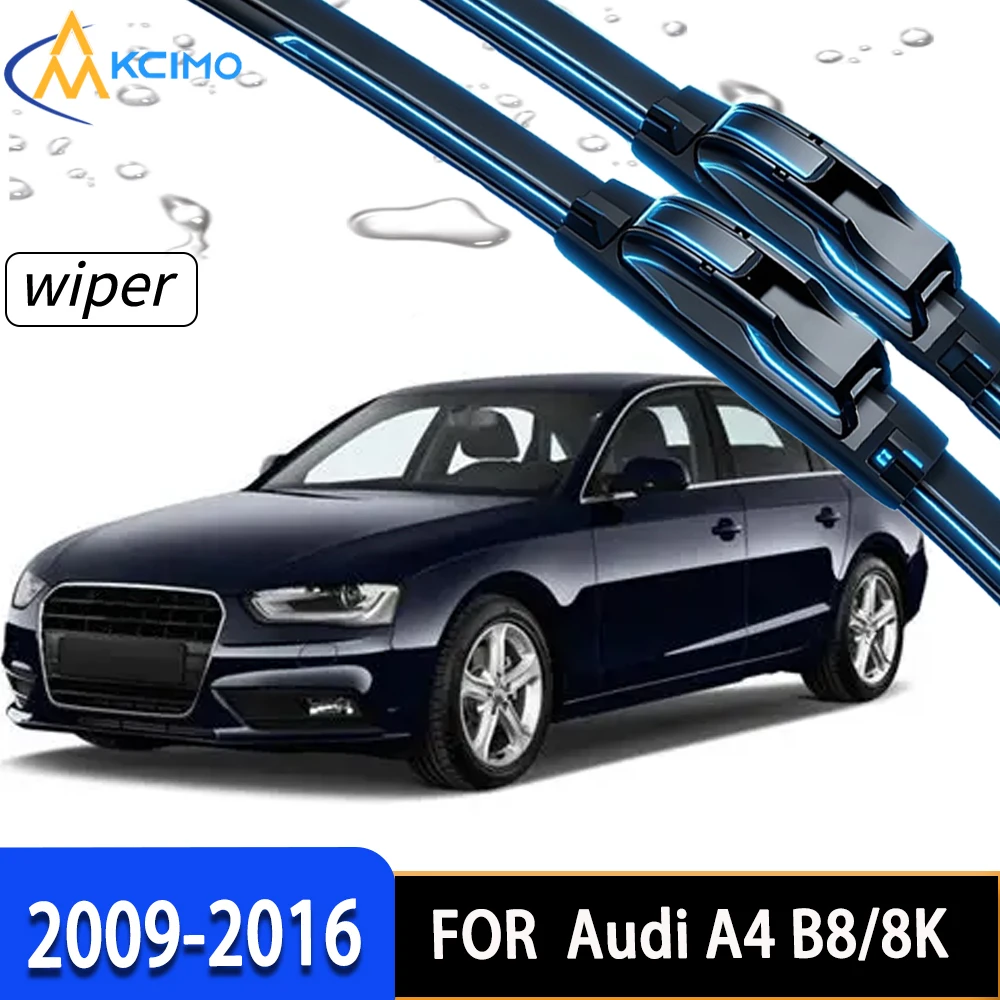 

Premium Front Windshield Wiper Blades with High-Density Rubber, Perfect Fit for Audi A4 B8/8K 2009-2016