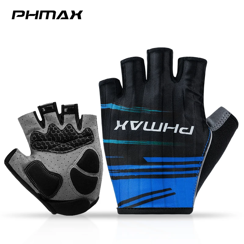 

PHMAX Summer Cycling Gloves Anti-Slip Men Women Half Finger Gloves Breathable Shock Absorption MTB Road Cycling Accessories