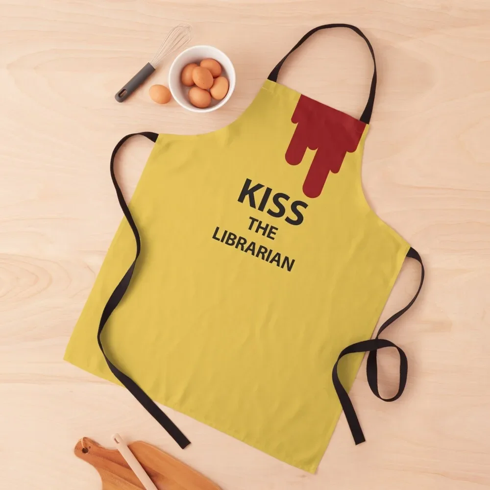 Kiss the Librarian Mug Apron Womens Dresses Kitchenware Kitchen Women Apron