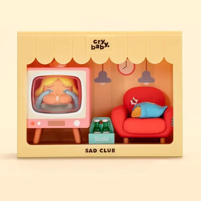 

CRYBABY Sad Club Series Scene Sets by Molly 1PC/9PCS Blind Box Anime Action Figure Cute Figurine Cry Baby