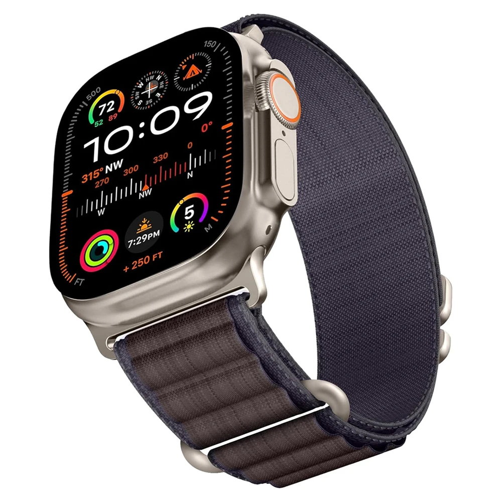 Ремешок Alpine для Apple Watch Ultra Band 49 мм 45 мм 44 мм 42 мм 40 мм 41 мм 44 мм Нейлоновый браслет Correa iWatch Series 9 8 SE 4 3 7 6 5