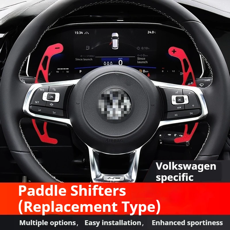 Подходит для внутренней модификации Volkswagen Lingdu Golf7 Sagitar Tiguan Bora, рулевое колесо из алюминиевого сплава с переключателем весла