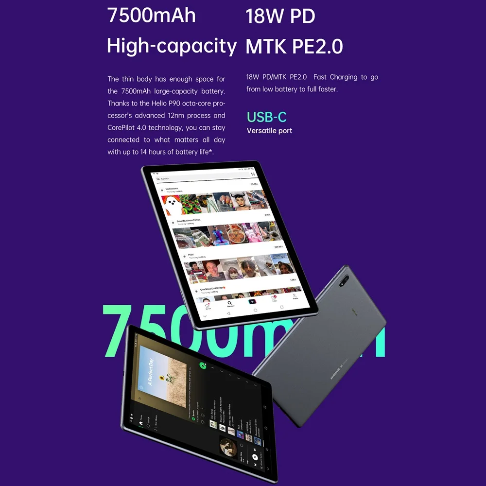 ALLDOCUBE X 게임 태블릿, 10.5 인치, 8GB + 128GB Helio P90, 6 축 자이로, 고정밀 PowerVR, 7500mAh 대용량 배터리