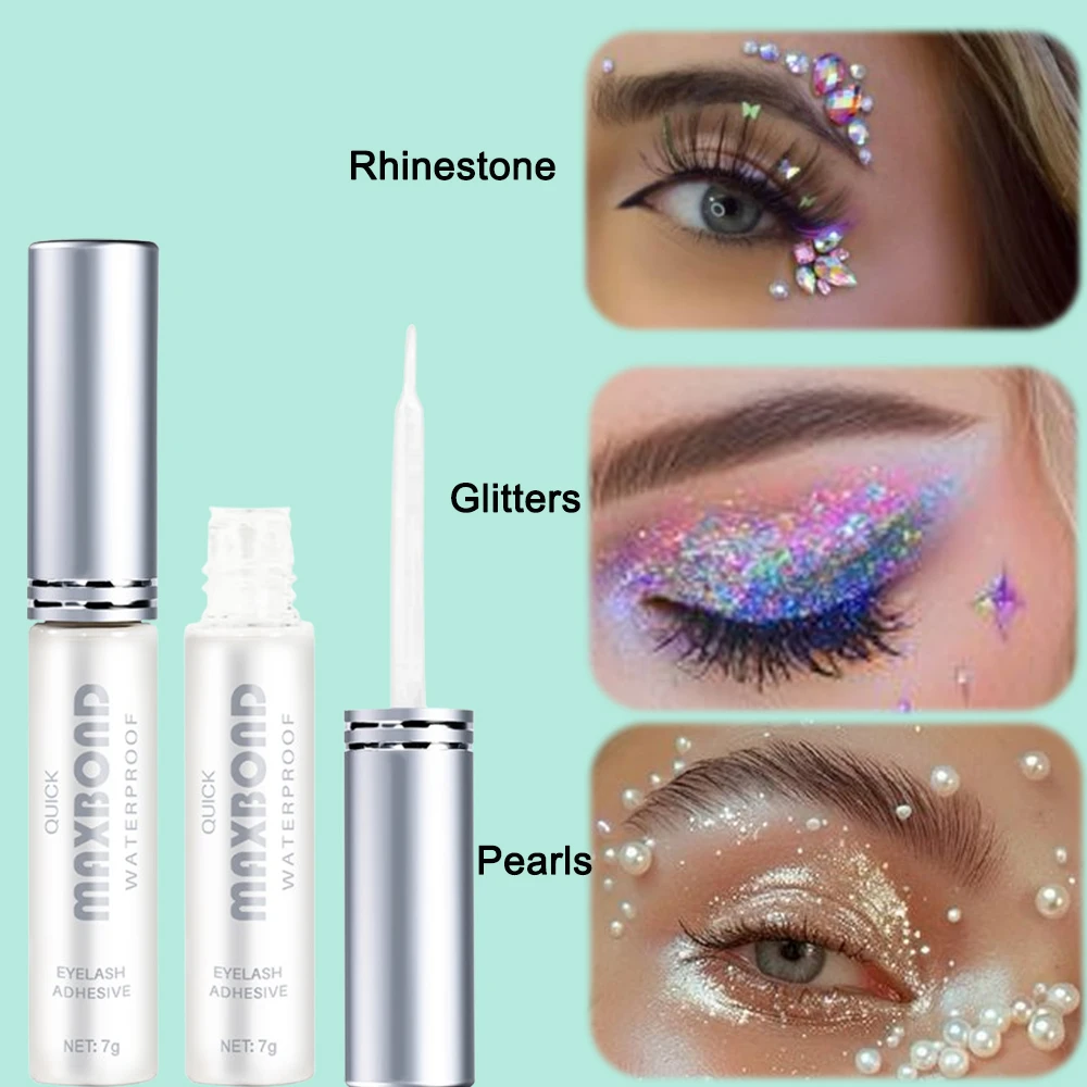 

5/4/3/2/1PC Fast-Dry Nail Rhinestone Glue For Face/Eyelash/body 7g Waterproof Safe&Skin-Friendly Glue Long Lasting Makeup Glue