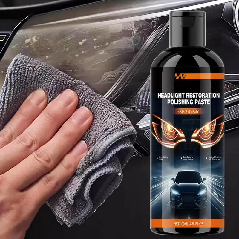 Car Headlight Repair Paste UV Protection Car Headlight Repair Paste 100ml Car Headlight Yellowing Remover For Prevent Fading Sun