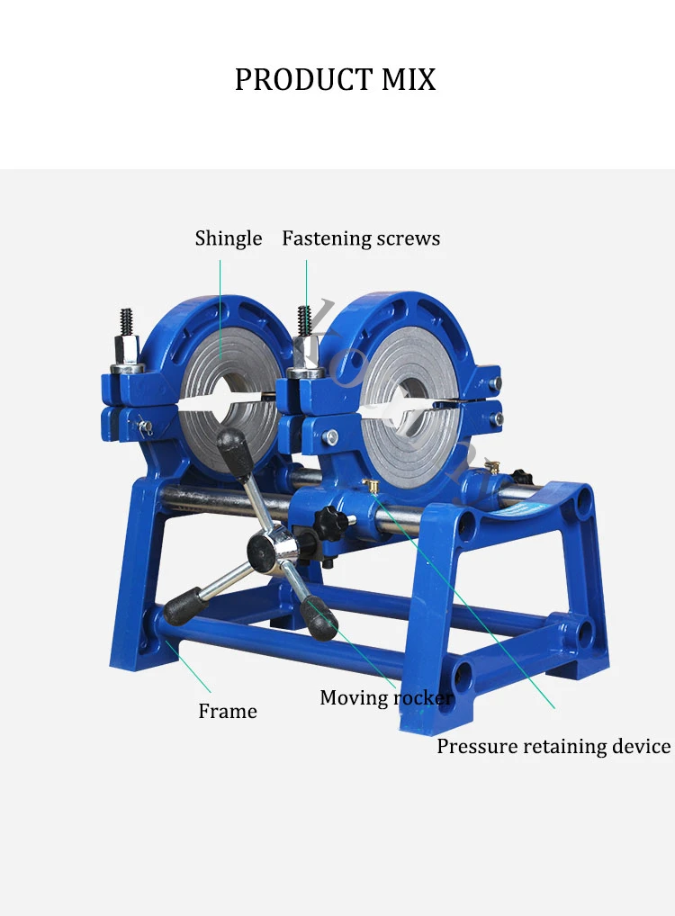 63-160  PE Butt Welding Machine Hot Melting Machine Butt Fusion Welder Support Siphon Butt Welder Socket Support Fixed Frame