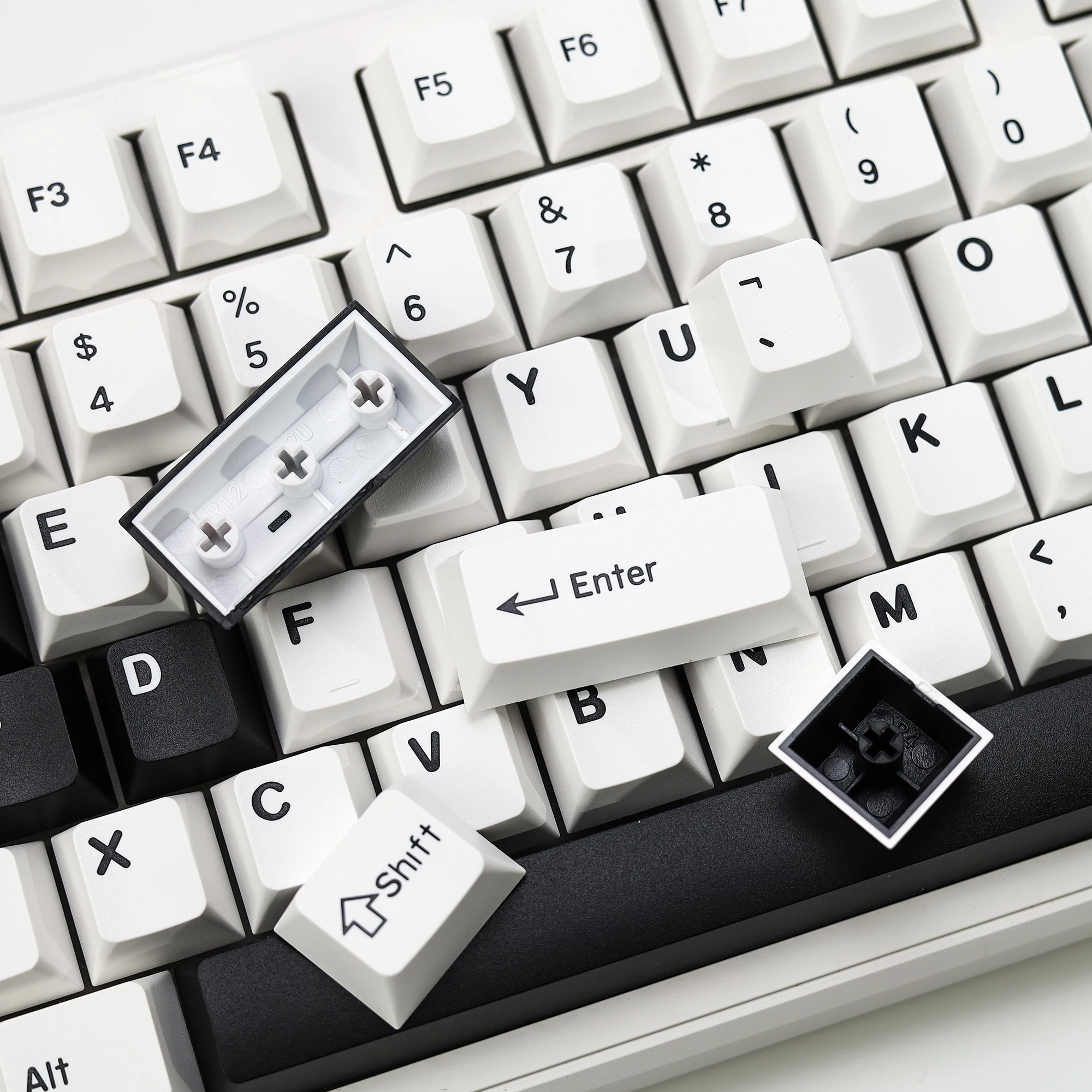 KBDiy Double Shot PBT Keycaps GMK BOW Zestaw 174 Klawiszy Profil Cherry Niestandardowe Białe i Czarne Nakładki na Klawisze do Klawiatury Mechanicznej — zdjęcie produktu 3