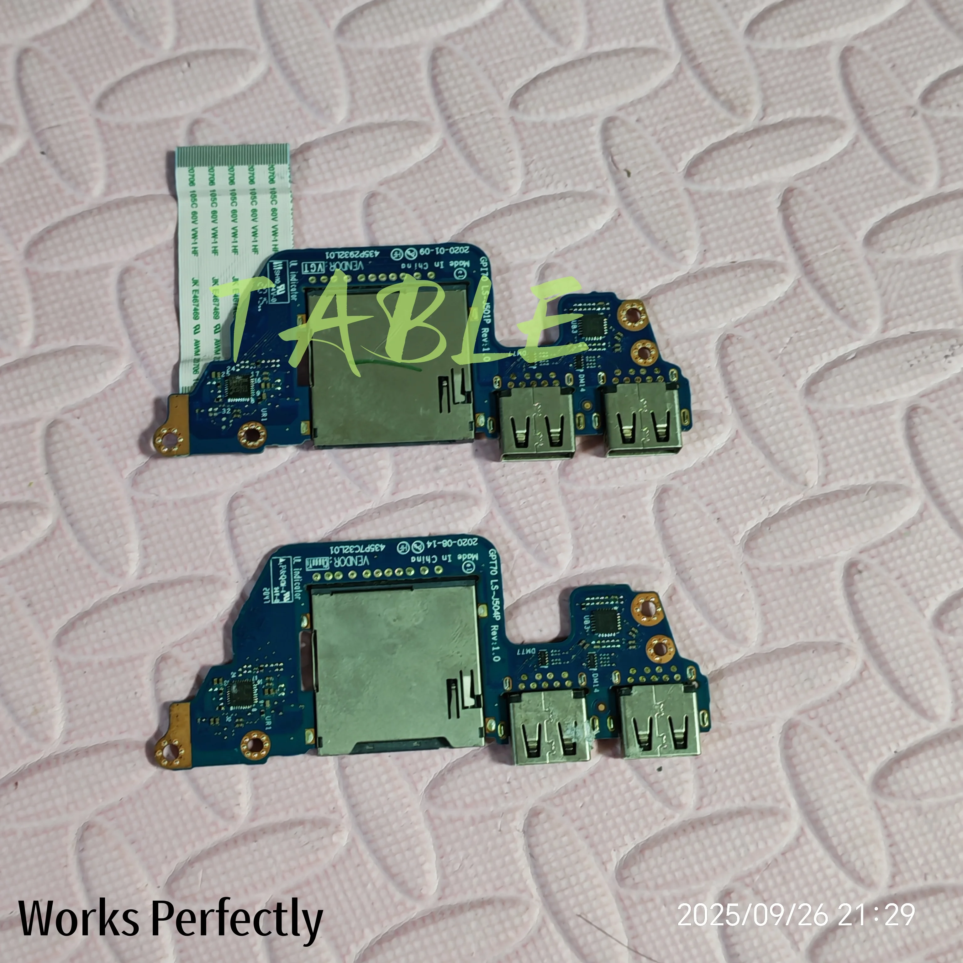 

FOR HP 17M-CG 17-CG USB board SD Card L87965-001 LS-J501P LS-J504P