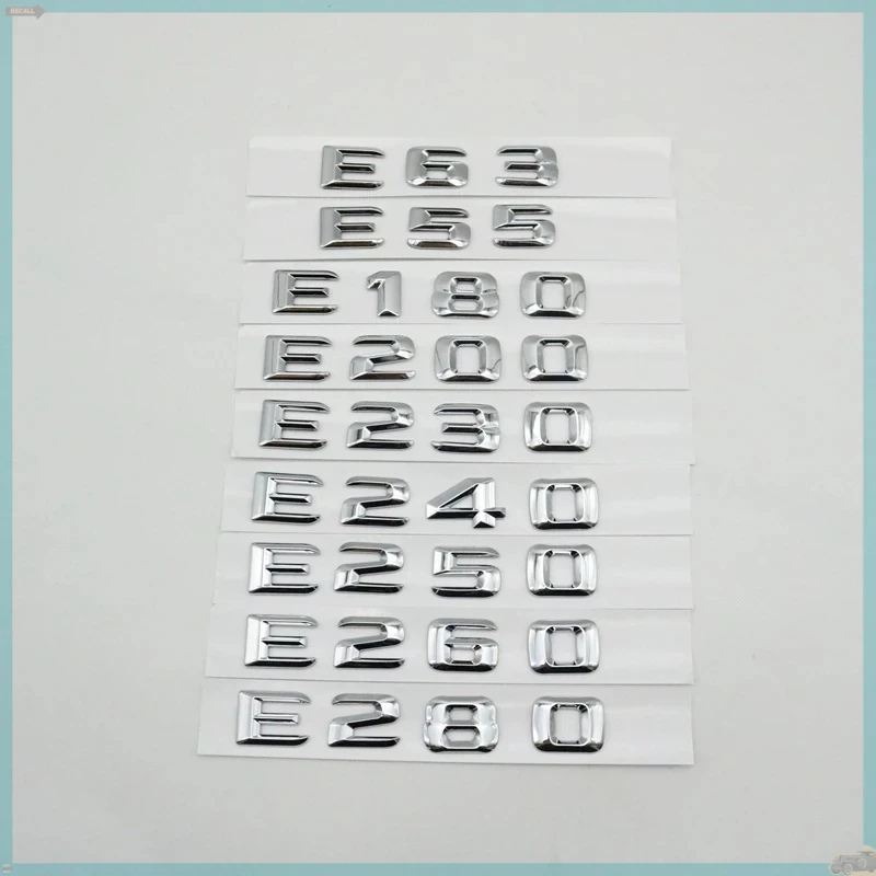 3d abs para w124 w211 E-CLASS e63 e200 e220 e240 e250 e280 e420 e430 e450 e550 tronco emblema traseiro crachá letras cromadas acessórios