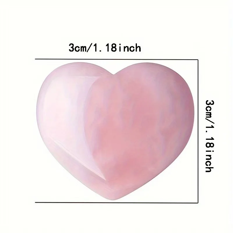 One Heart-Shaped Rose Quartz Stone - Bohemian Style Pink Crystal, Heart-Shaped Cut, Natural Stone, Suitable for Home Décor.