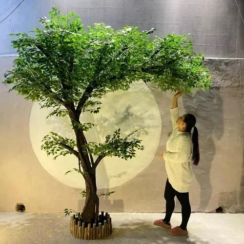 Imitative Tree Large Simulation Banyan Tree Indoor Decorative Tree Floor Plant Artificial  Green Plant