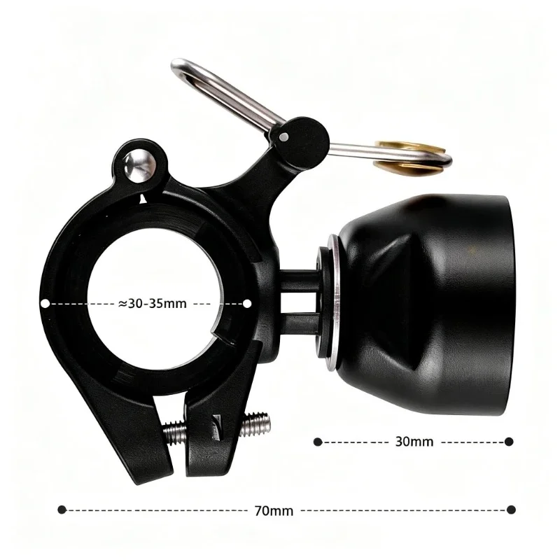 1pc Bike Bell with Single-Strike Mode and Constant Cowbell Mode Ringing Bike Bell for MTB Road Bike